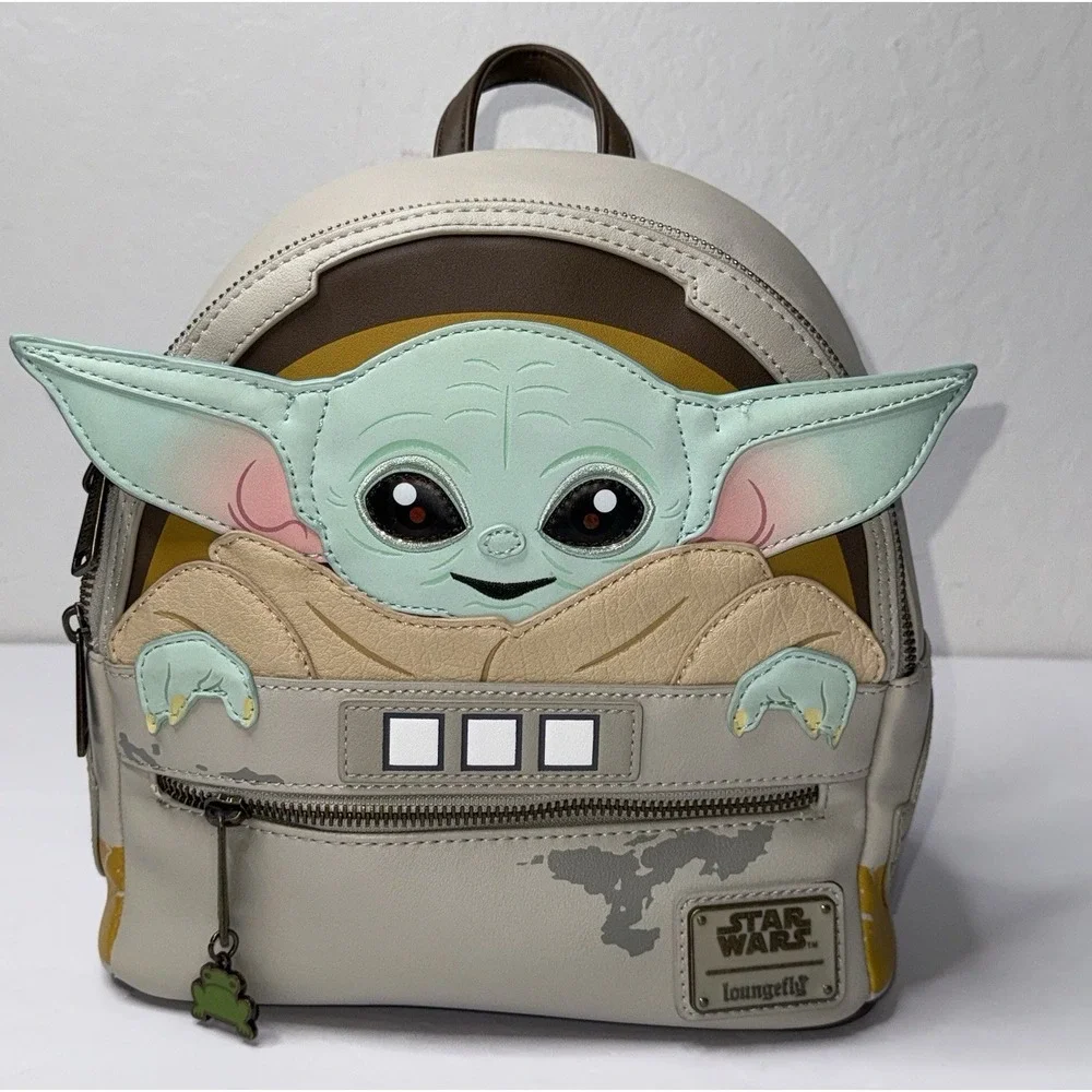 Loungefly Star Wars The Child Grogu Baby Yoda Mini Backpack Tan Teens Disney